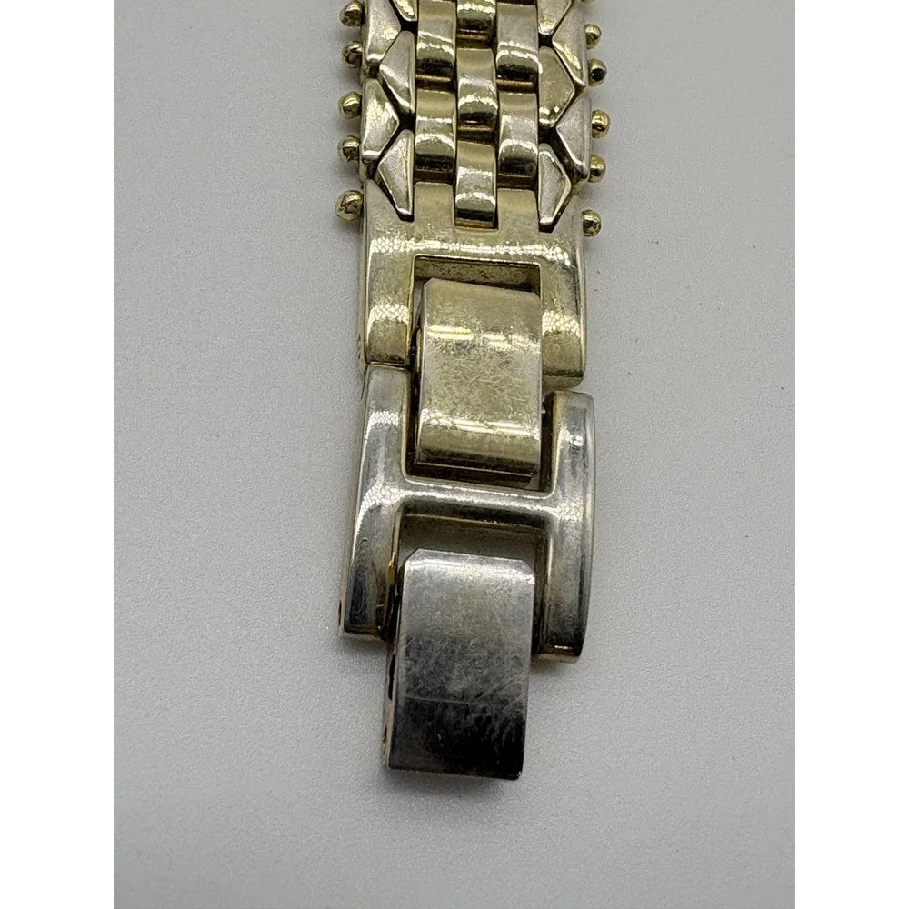 Vanity Fair Womens Two Tone Mother of Pearl‎ Dial Quartz Watch Needs Battery